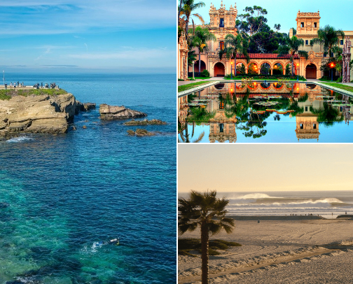 Things to do and Travel Guide for San Diego ☀️🌇 cover photo collage