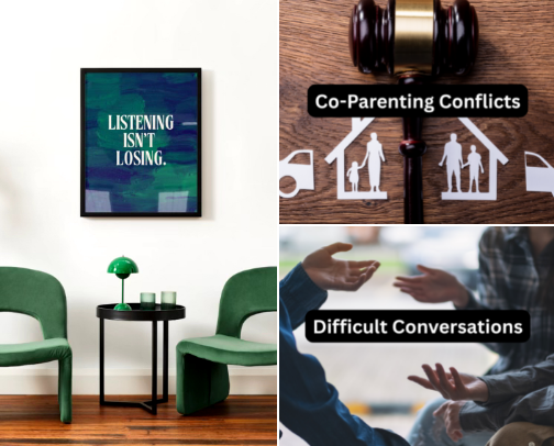 Conflict Resolution Tools & Mediation Templates for Work, Family, and Home cover photo collage