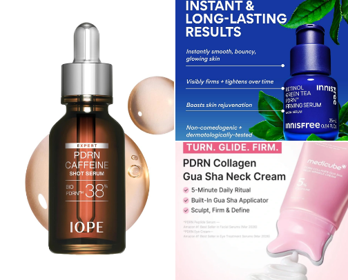 Top 7 Korean Anti Aging Skin Care Products to Get That Glass Skin Glow 🌿✨ cover photo collage