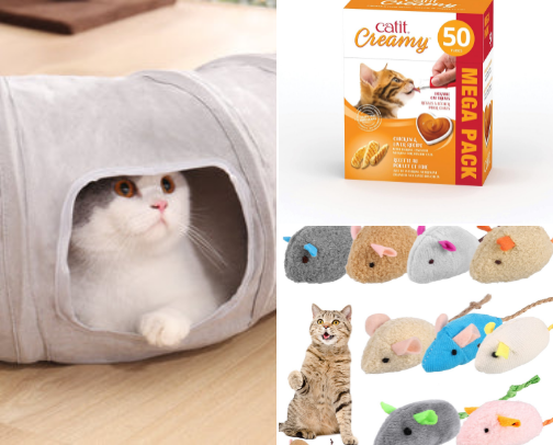 My cat LOVES these products cover photo collage