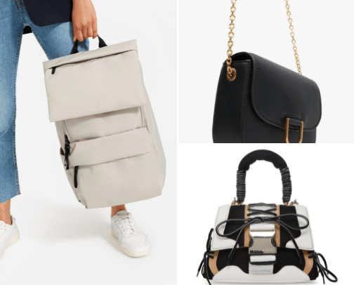 Bags and backpacks cover photo collage