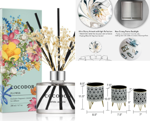 Home decor for sparkling up your space! cover photo collage