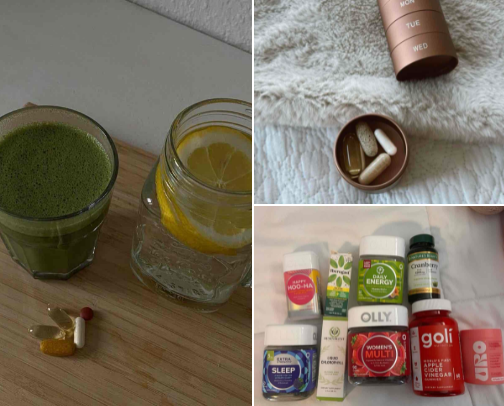 Supplements that fuel my performance, recovery, mind, glow & beauty cover photo collage