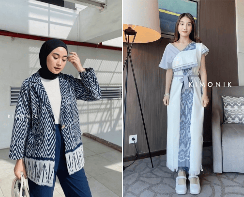 Authentic Indonesian woven garments cover photo collage