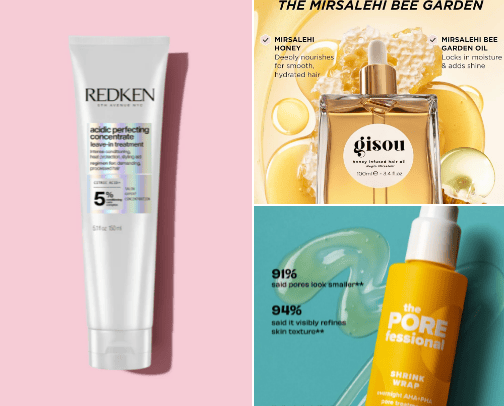 Favourite Hair Products, Skin products cover photo collage