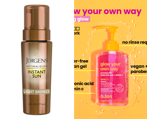 Self tanning cover photo collage