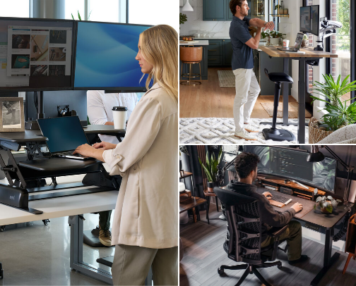 Best Standing Desk Converters for Home Office Workers cover photo collage