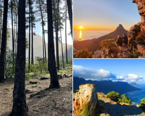 My favorite hiking spots in Cape Town cover photo collage