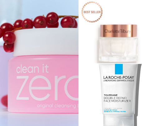 All the best skincare recs (all great for acne prone skin) cover photo collage