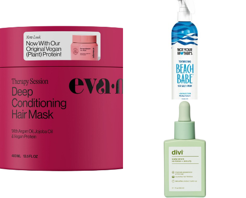 Haircare I'm loving for my 2B-2C waves right now cover photo collage