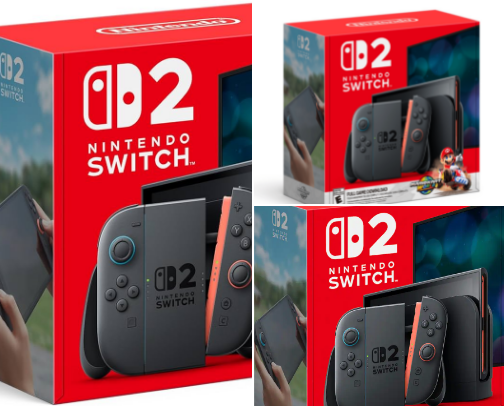 My new list🚨 STOCK TRACKER: Nintendo Switch 2 cover photo collage