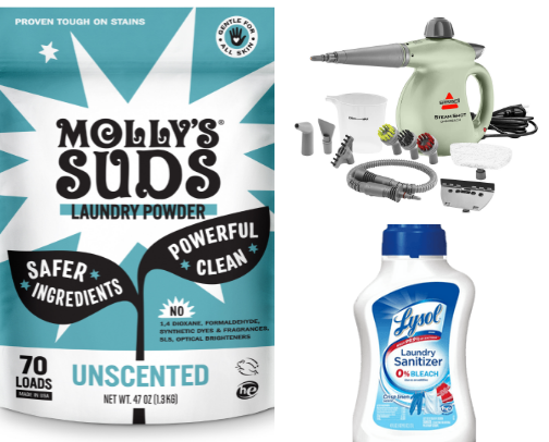 Cleaning necessities cover photo collage