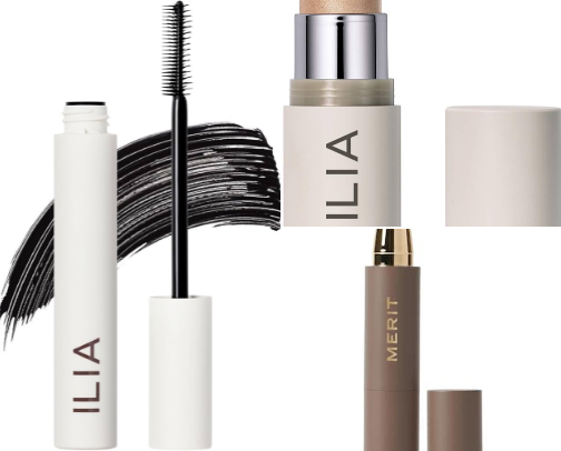 what’s in my natural makeup bag cover photo collage