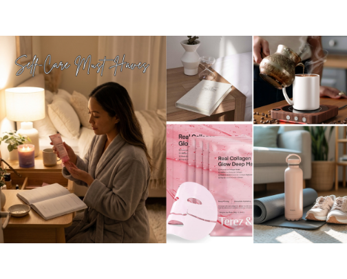 Working Mom Self-Care Essentials cover photo collage