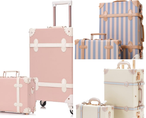 Vintage Trunk & Coquette Style Suitcases cover photo collage
