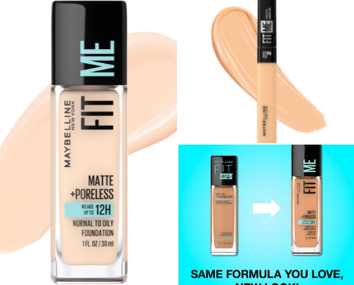 FIT ME beauty products cover photo collage