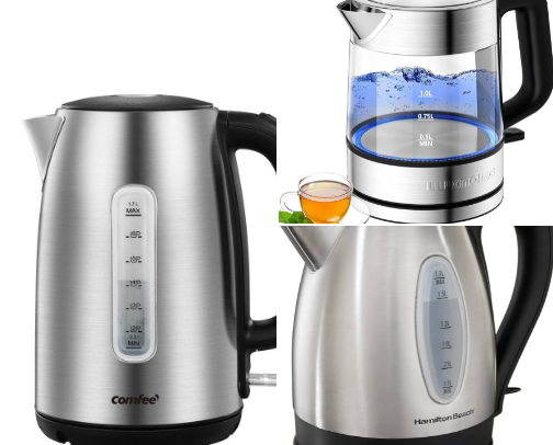 Top 10 Electric Stainless Steel Kettles cover photo collage