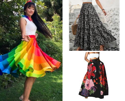 Long Whimsical Skirts cover photo collage