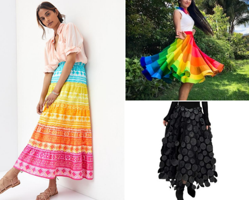 Long Whimsical Skirts cover photo collage