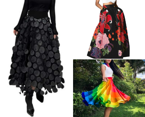 Long Whimsical Skirts cover photo collage