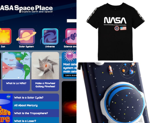 Space finds for your space kid cover photo collage