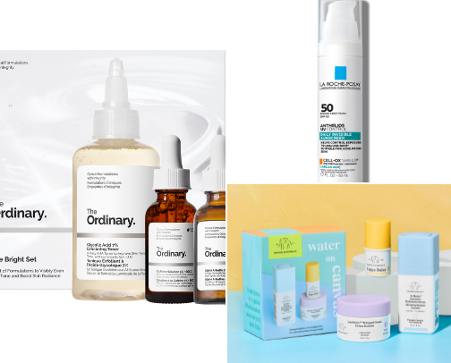Face Skincare Products cover photo collage