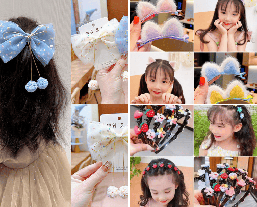 Kumpulan aksesoris anak super lucu dan gemess ❀ cover photo collage
