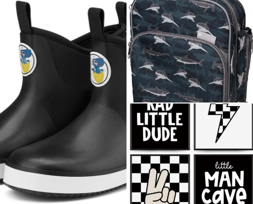 Boy items cover photo collage