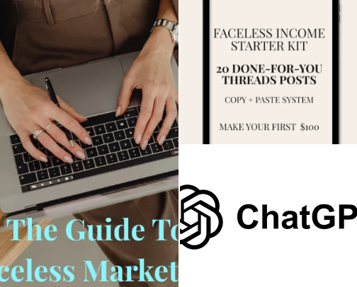Start a Faceless Digital Business: My Favorite Beginner Tools & Resources cover photo collage