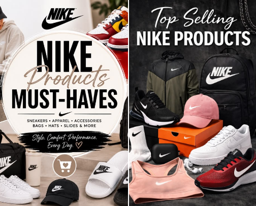 Nike Must-Haves — Shoes + Bags + Jackets cover photo collage