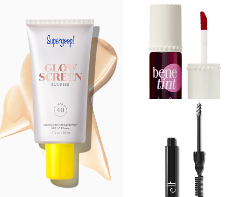 what's in my makeup bag cover photo collage
