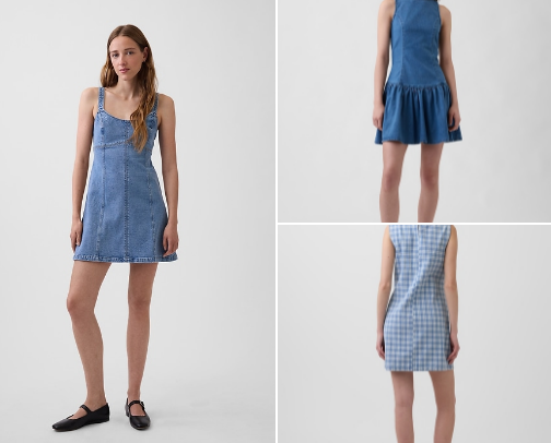 Cute Denim Dresses That Do All the Work ✨ cover photo collage