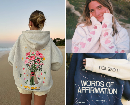 Cutest comfiest hoodies, your next closet essentials! cover photo collage