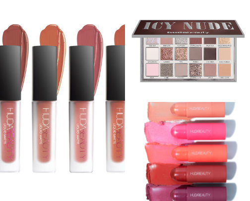 huda beauty liquid lipstick|palette|blush cover photo collage