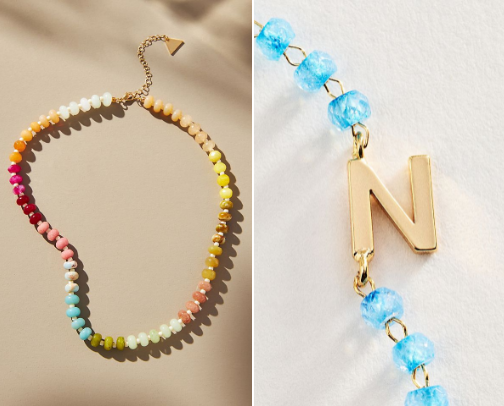 Beaded necklaces cover photo collage