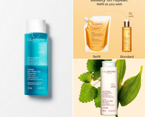 Anti-Aging Confidence Boost with Clarins, for when you want that ✨extra oohh la la🐦‍🔥 cover photo collage
