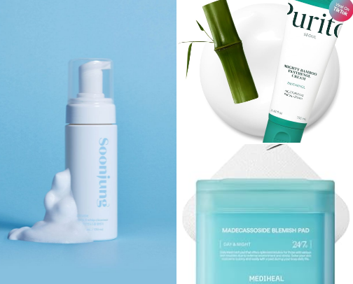 My K-Beauty Inspired Skincare Routine for Sensitive Combo Skin💕 cover photo collage
