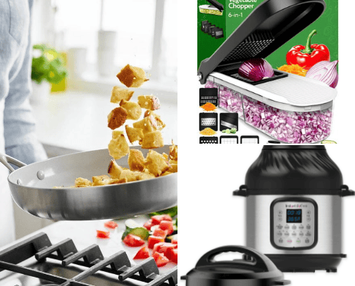 Kitchen gadgets cover photo collage