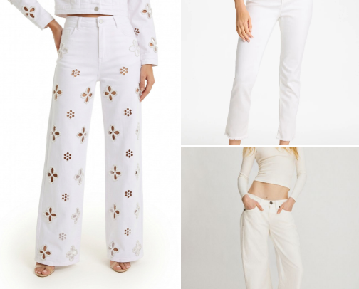 White Pants and Jeans for Summer cover photo collage