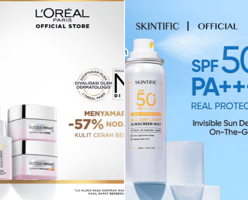 Skincare product cover photo collage