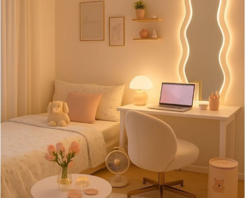 aesthetic room details 🎀🧸🤗 cover photo collage