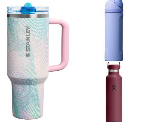 Water bottles & travel mugs cover photo collage