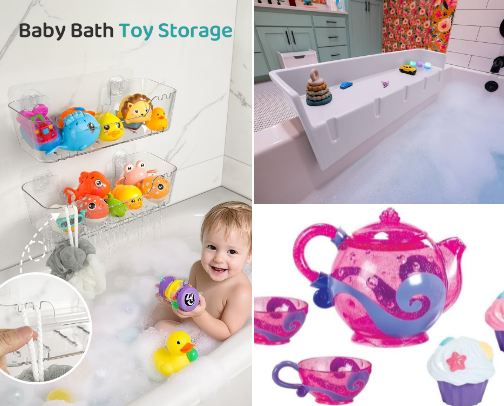 Splash Zone: Toddler Bath Time Faves 🛁💦 cover photo collage