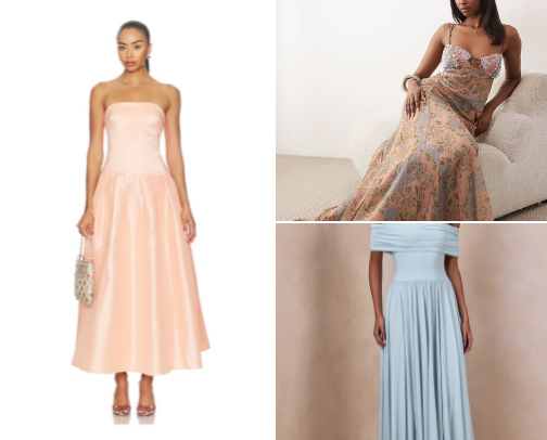 Wedding guest dresses under $150 cover photo collage