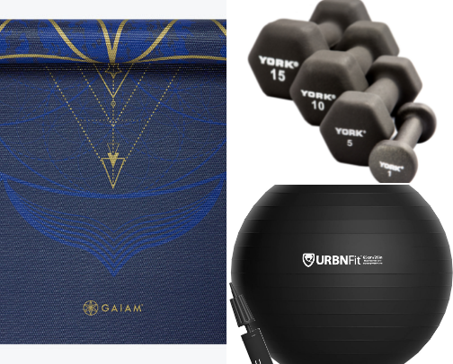 Fitness equipment cover photo collage