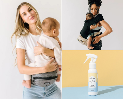 Most used baby products but most forgotten registry items cover photo collage