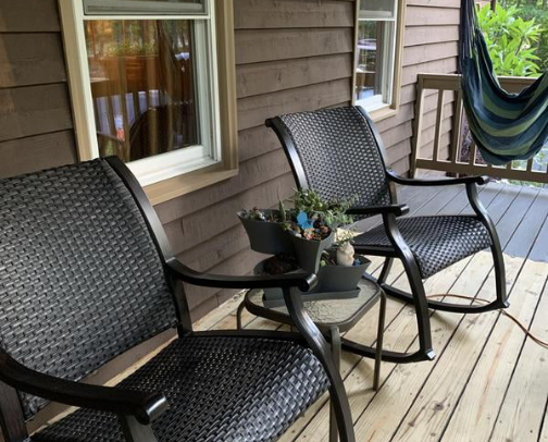 Wicker metal rocking chair cover photo collage