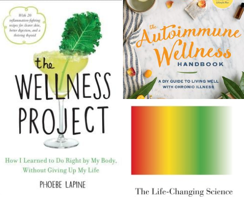 My Autoimmune Girlie Book Shelf cover photo collage