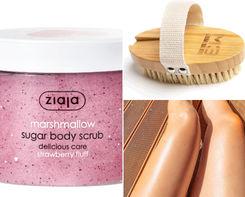 Body care that makes your skin very soft to the touch cover photo collage