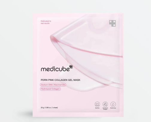 Medicube PDRN Pink Collagen Gel Mask cover photo collage